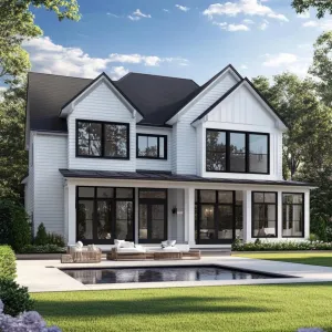 Gabled Glory with Gleaming Reflection