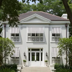 Colonial Harmony Beneath Tropical Canopy