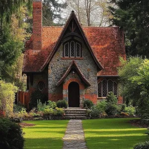 The Brick-Trimmed Timber Delight