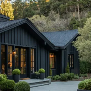 Mysterious Black Bungalow Amongst Pines