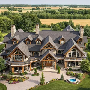 Palatial Prairie Palace with Timber Touches