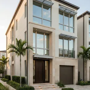 Coastal Sandstone Glassfront Townhouse