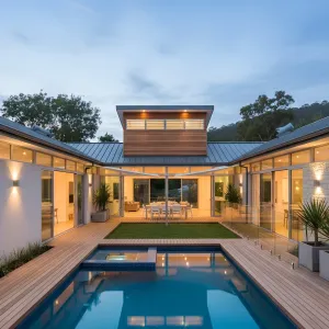 Cantilevered Court Pool Hideaway
