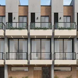 Sawtooth Terraces With Brick Warmth