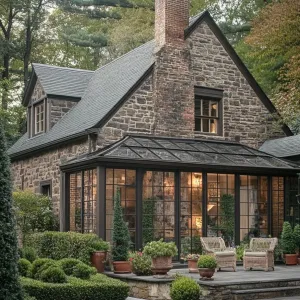 Preview of Wrap-around Porch With Natural Stone Columns