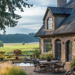 Charming European Cottage Overlooking Lush Fields