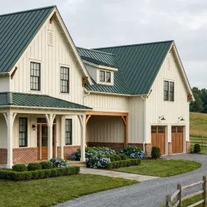 Country Lane Barndominium With Framed Breezeway