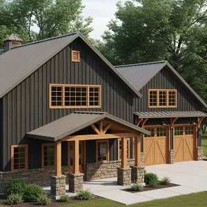 Barndo Bungalow: The Timber and Stone Retreat