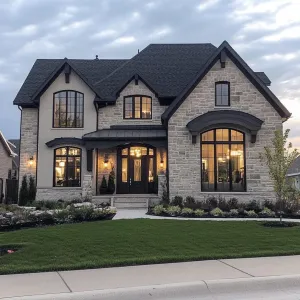 Majestic Manor with Stone Splendor