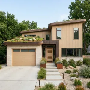 Green Roof Suburban Retreat