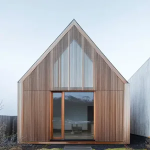 Vertical Timber Haven: A Wooden Symphony