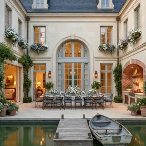 Canal Courtyard With Grand Garden Table