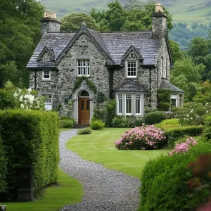 Stone Manor Amidst Greenery