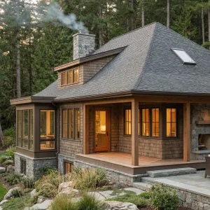 Woodland Hearth Cottage With Wraparound Porch