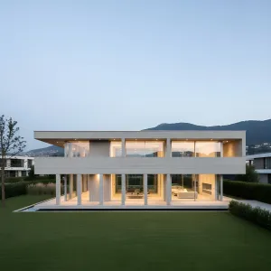 Horizon-Shelf Modern Concrete Villa