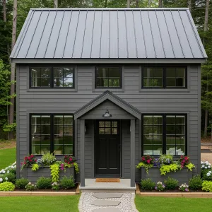 A Cozy Gray Nest in the Woods