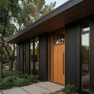 Lowline Ebony Retreat With Amber Door