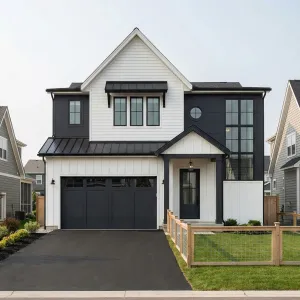 Modern Farmhouse Contrast Facade