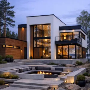 Nordic Bluffside Modern Firecourt Retreat