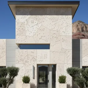 Sculpted Serenity: A Stone Facade Journey