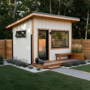 Scandi Monoslope Maker Cabin