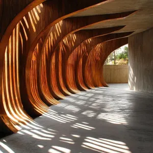 Organic Waves: A Dance of Light and Wood