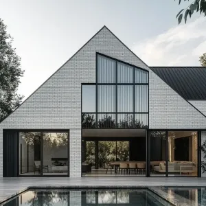 Gable House Marvel: Poolside Reflections