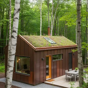 A Tiny Bungalow with a Fuzzy Green Bonnet