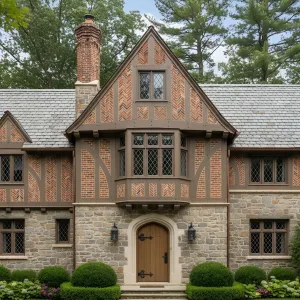 Chevron Brickwork Tudor Grandeur