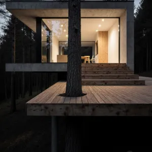 Concrete Hideout in the Woods