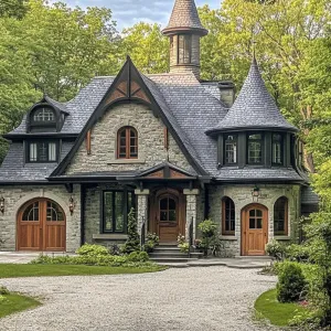 Enchanted Stone Haven with a French Flair