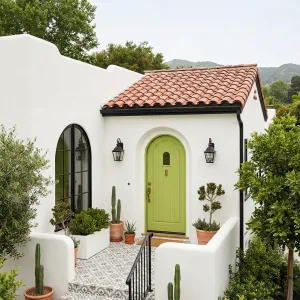 Lime Door Hillside Spanish Cottage