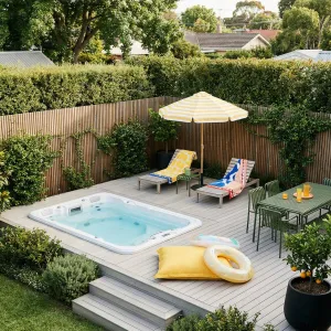 Sunny Deckside Plunge Spa Escape