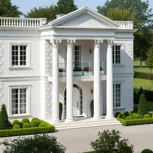 Majestic White Villa Parading Classical Charm