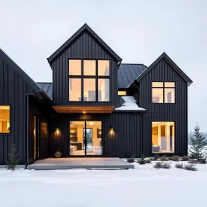 Sleek Shadows: The Bold Black Barnhouse