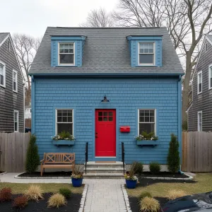 Harbor Teal Cottage With Cherry Pop