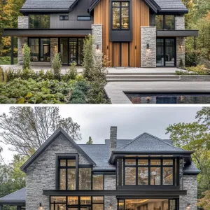 A Modern Marvel: Wood Meets Stone