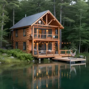 Serene Lakeside Retreat with Hammock Vibes