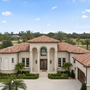 Coral-Tiled Portico Garden Villa