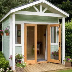 Quaint Pastel Garden Haven