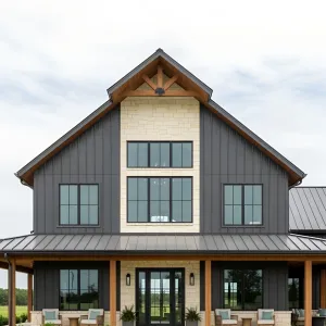 Striking Countryside Haven with Industrial Chic