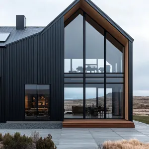 Sleek Glass Abode with a Twist