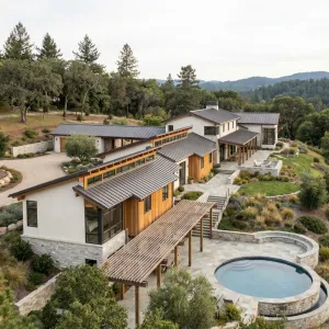 Hillside Boardwalk Haven With Circular Pool