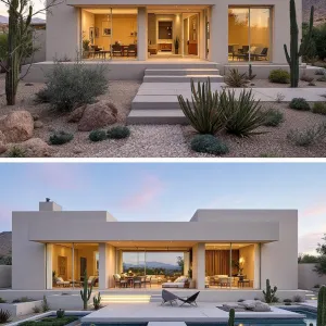 Modern Minimalist Marvel with a Cactus Twist