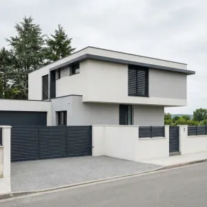 Quiet Cubist Home With Slate Gate