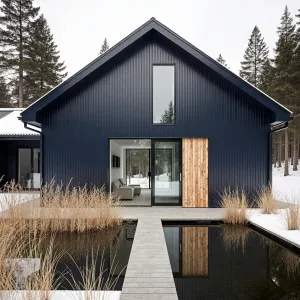 Pondside Tranquility in a Snowy Wonderland