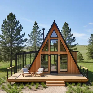 Charming A-Frame Bungalow with an Expansive Porch