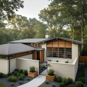Courtyard Eaves Midcentury Ranch