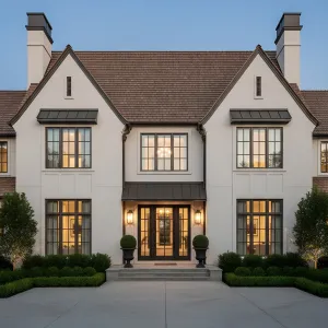 Balanced Gables, Lantern-Lit Entry