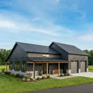Steel Clad Country Barndo Residence